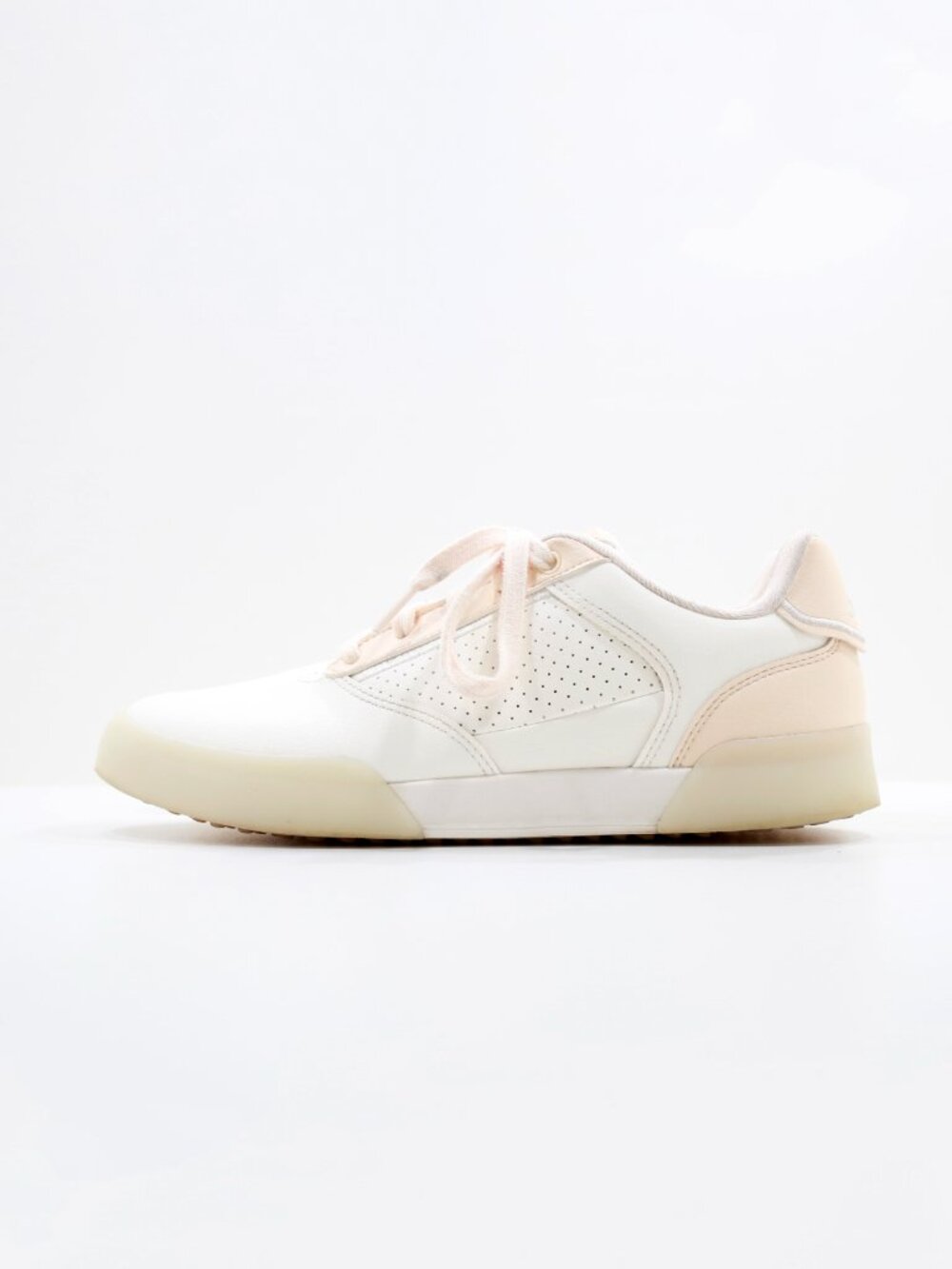Adidas Retrocross Spikeless White & Peach Leather Golf Shoes - Women's 8.5